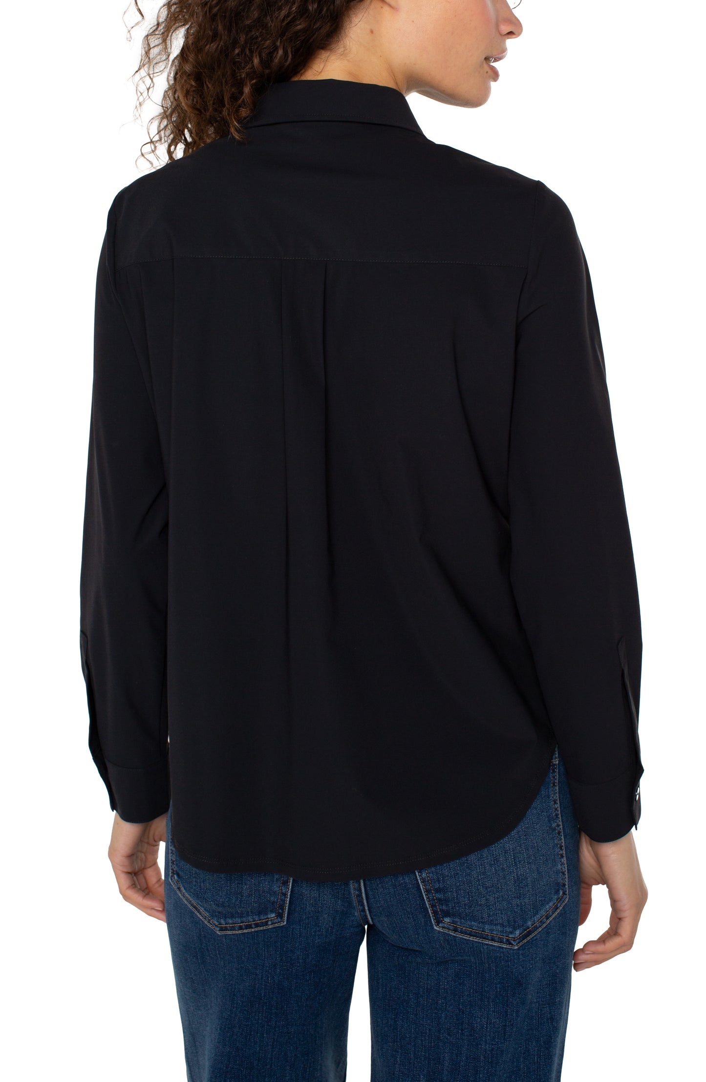 Liverpool Collared Zip Front Knit Shirt