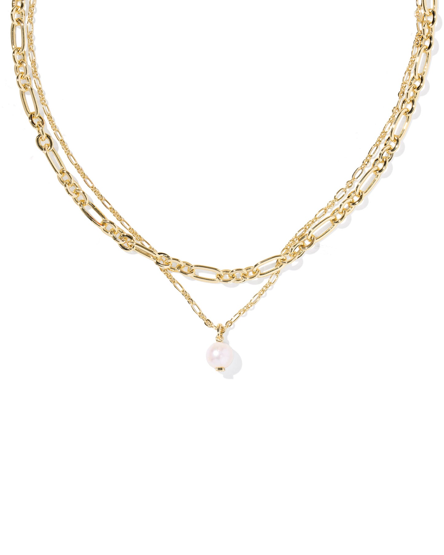 Kendra Scott ASHTON MULTI STRAND NECKLACE GOLD FRESHWATER CULTURED PEARL