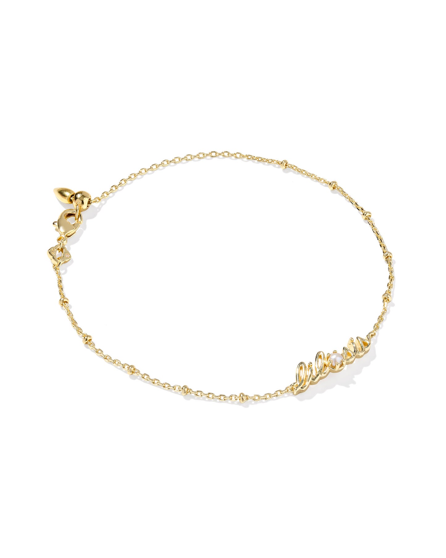 Kendra Scott LIL SIS DELICATE CHAIN BRACELET GOLD FRESHWATER CULTURED PEARL