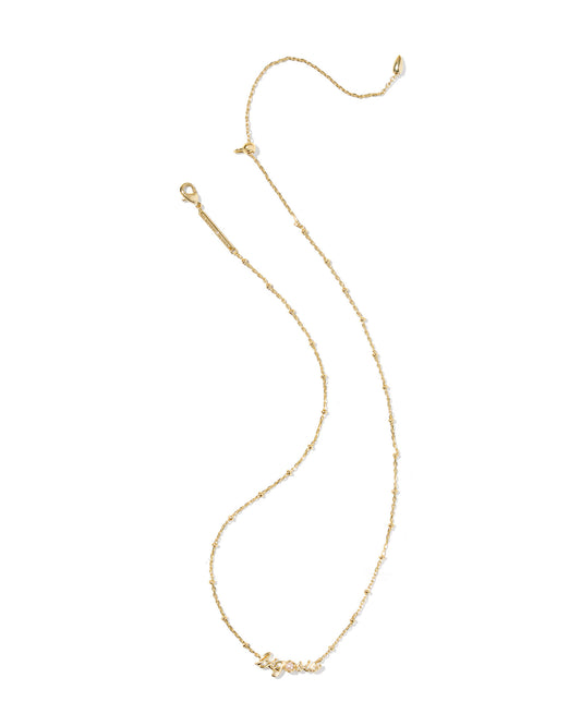 Kendra Scott BIG SIS SHORT PENDANT NECKLACE GOLD FRESHWATER CULTURED PEARL