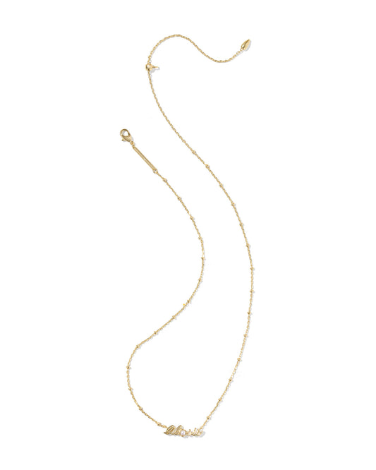 Kendra Scott LIL SIS SHORT PENDANT NECKLACE GOLD FRESHWATER CULTURED PEARL