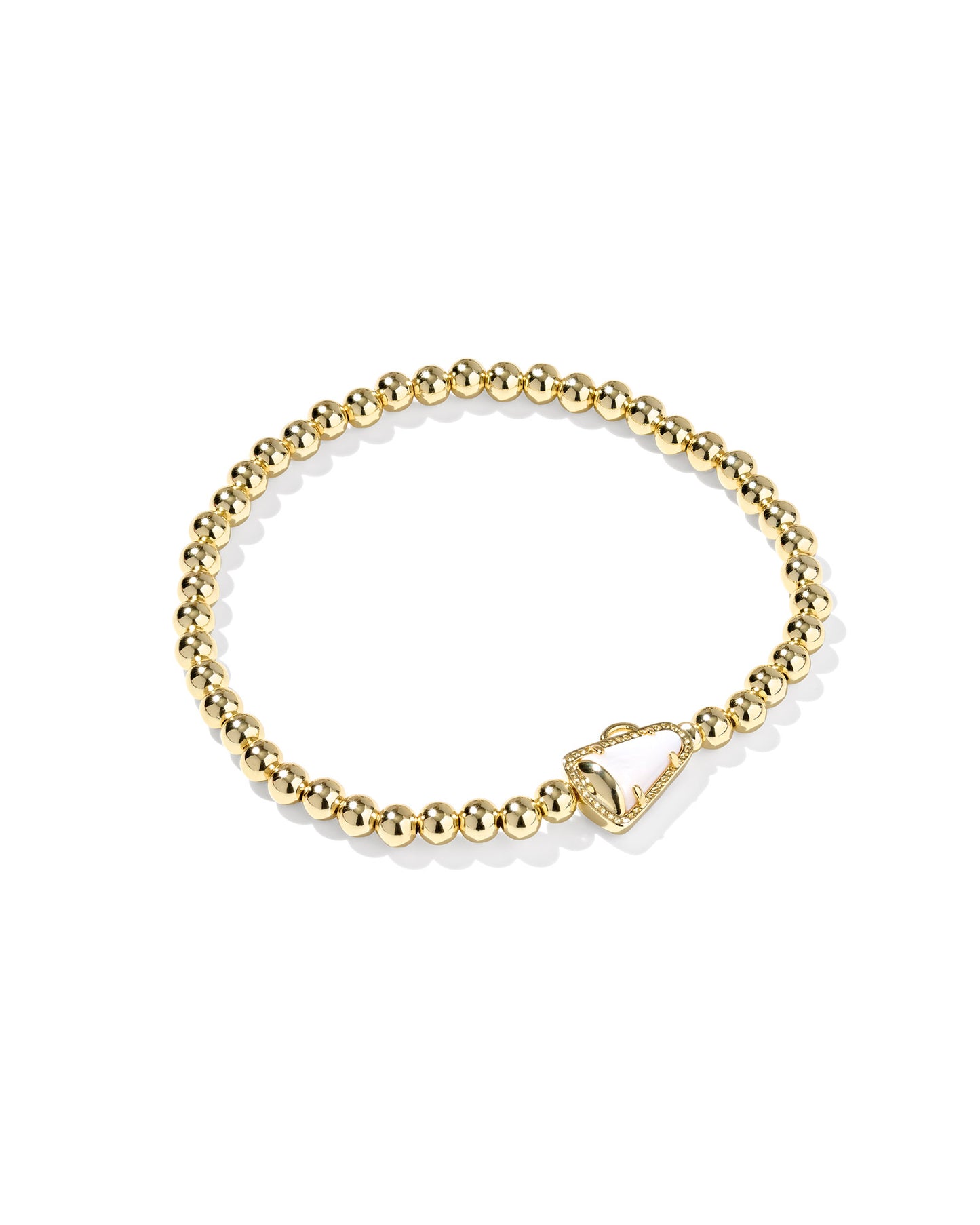 Kendre Scott CHEER STRETCH BRACELET GOLD WHITE MOTHER OF PEARL