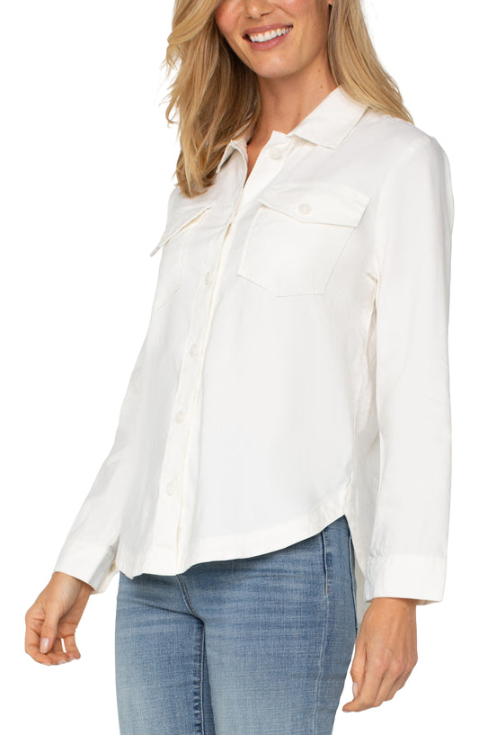 Liverpool White Oversized Shacket