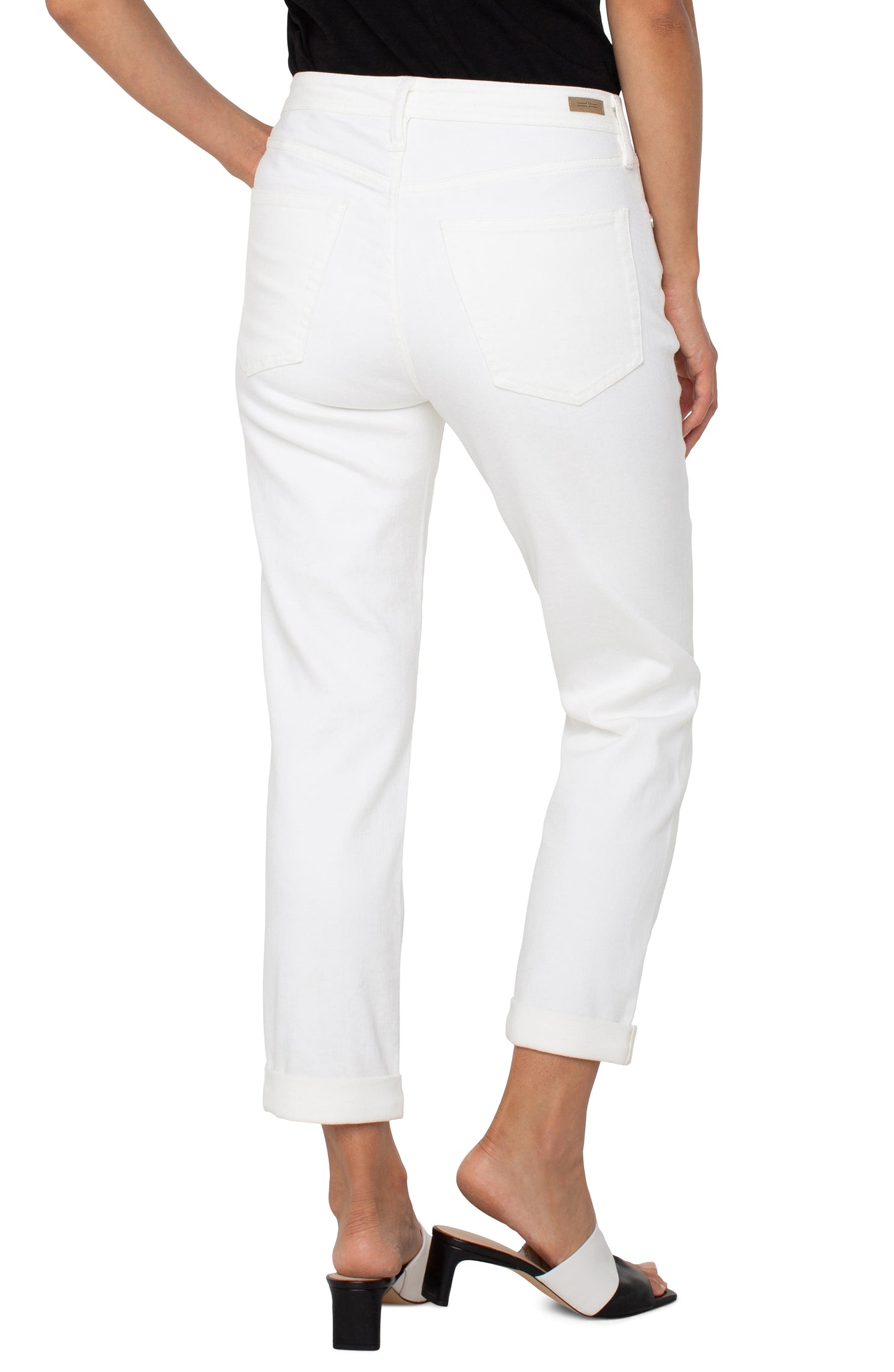 Liverpool The Keeper Boyfriend Rolled Cuff Bright White