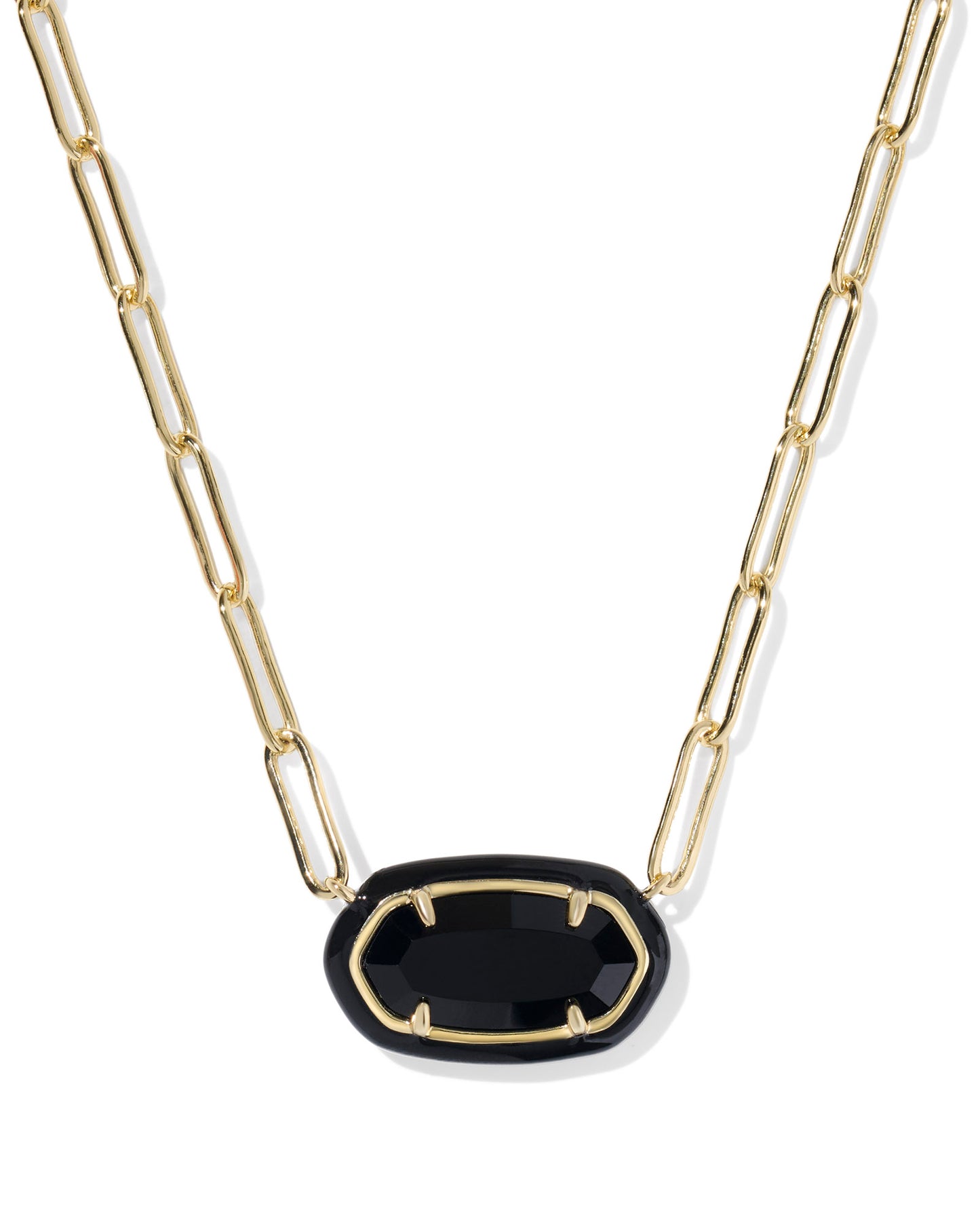 Kendra Scott ELISA ENAMEL FRAME PAPERCLIP NECKLACE