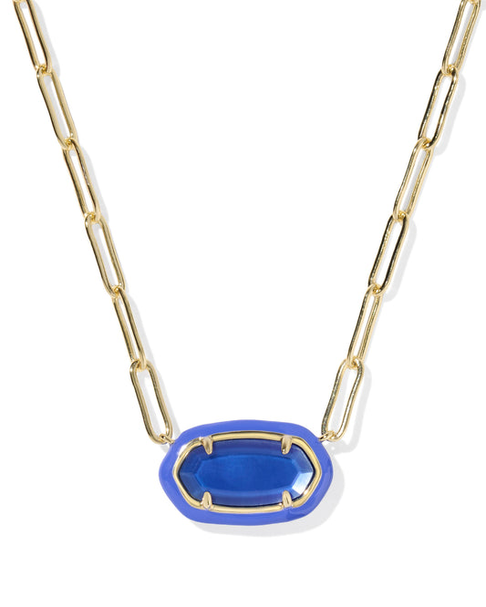 Kendra Scott ELISA ENAMEL FRAME PAPERCLIP NECKLACE