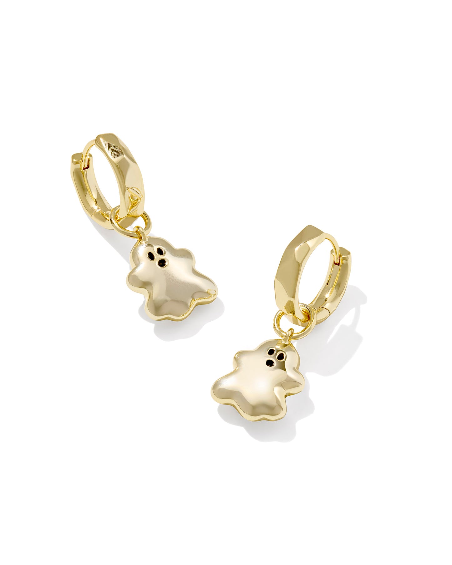 Kendra Scott GHOST HUGGIE EARRINGS GOLD WHITE MOTHER OF PEARL