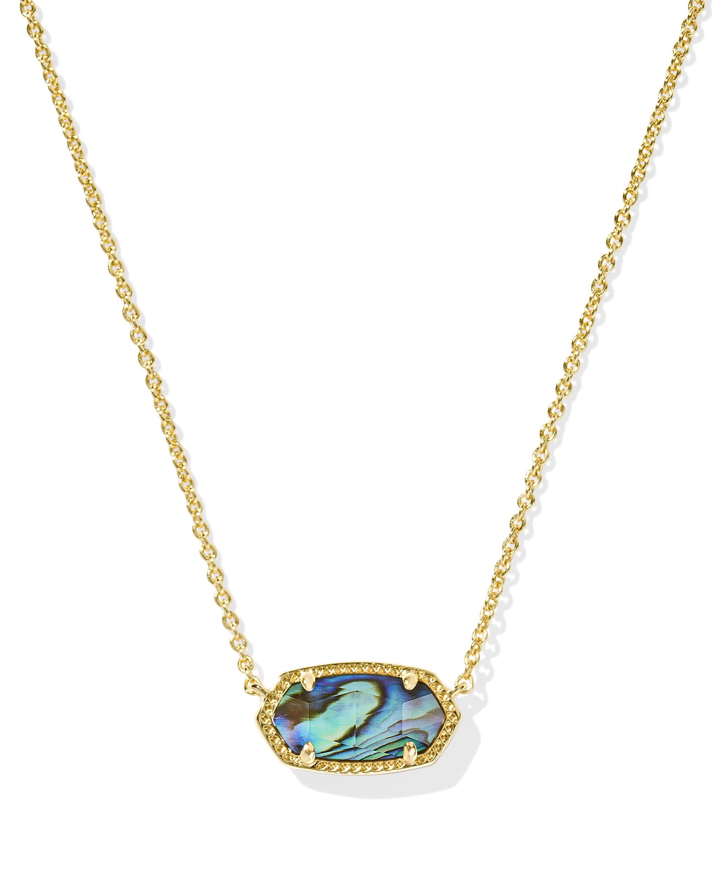 ELISA PENDANT NECKLACE GOLD ABALONE SHELL