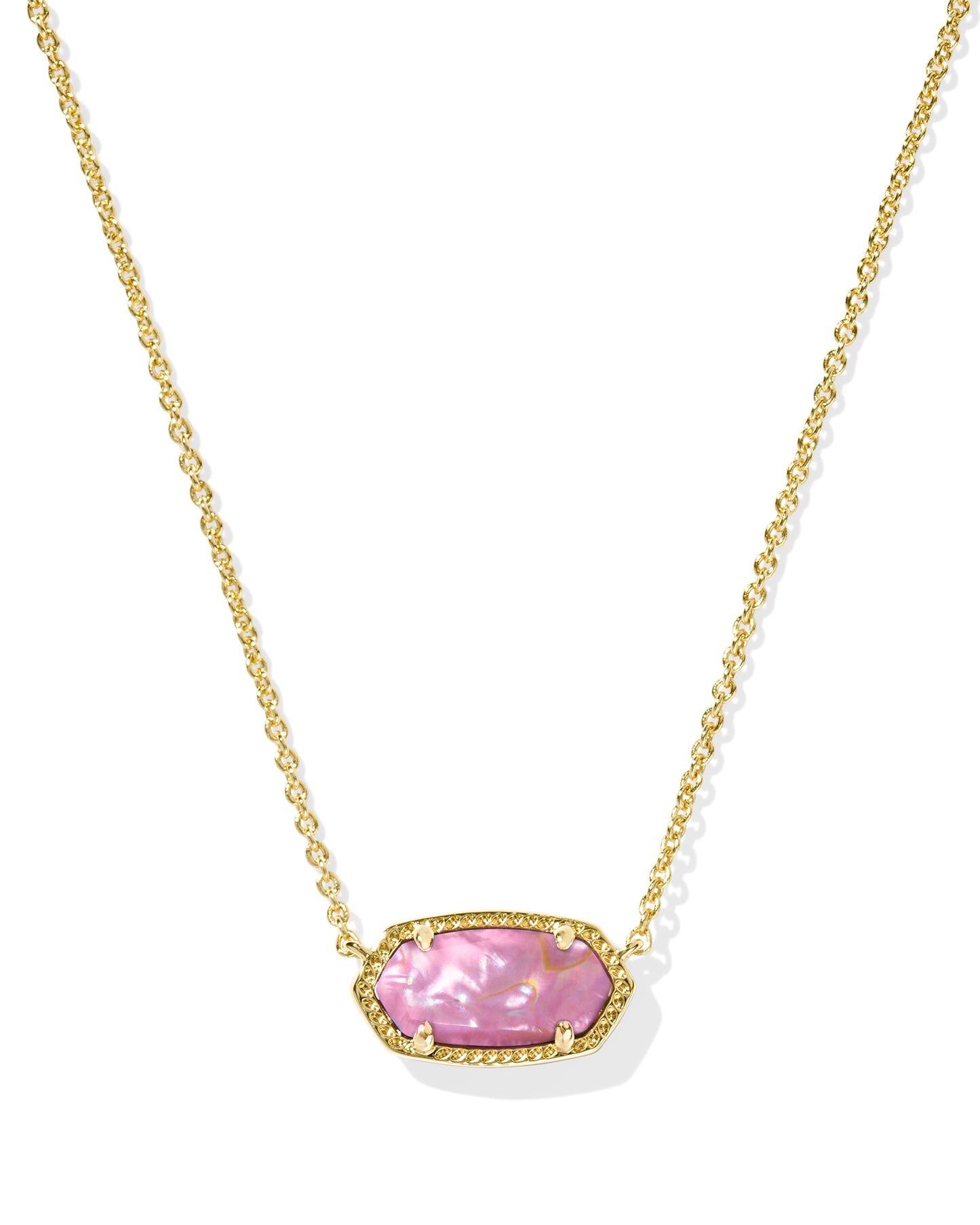 ELISA PENDANT NECKLACE GOLD LIGHT MAUVE ILLUSION