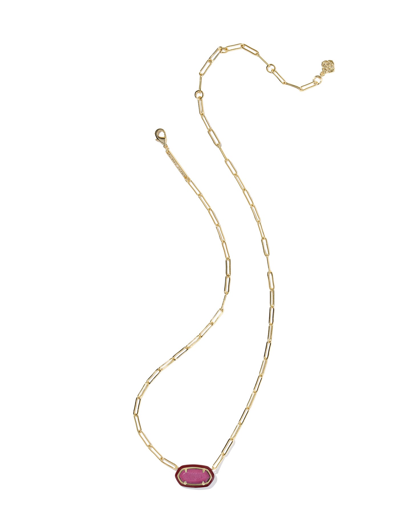 Kendra Scott ELISA ENAMEL FRAME PAPERCLIP NECKLACE