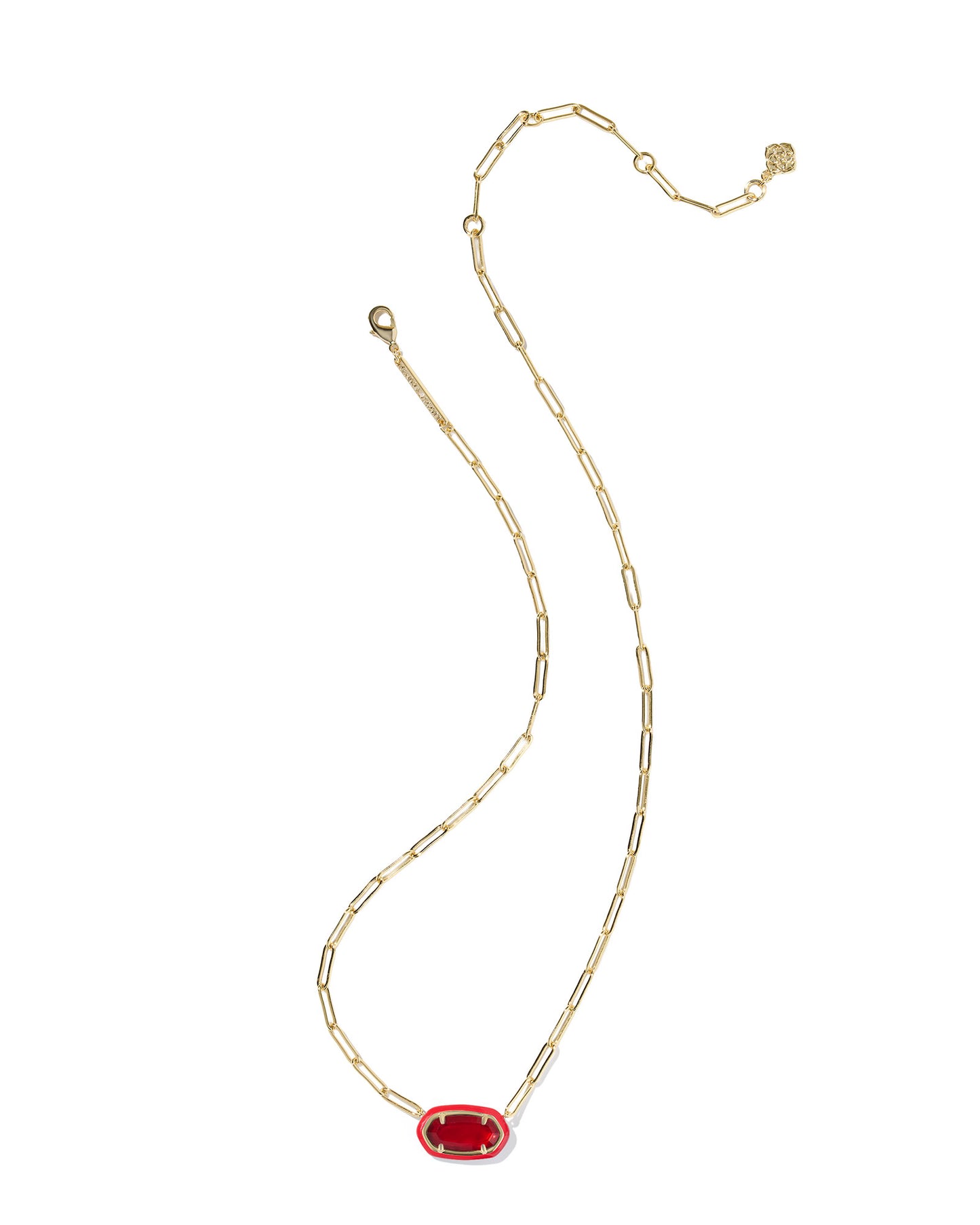 Kendra Scott ELISA ENAMEL FRAME PAPERCLIP NECKLACE