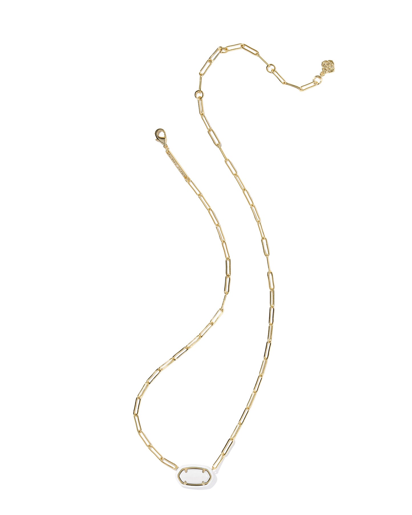 Kendra Scott ELISA ENAMEL FRAME PAPERCLIP NECKLACE