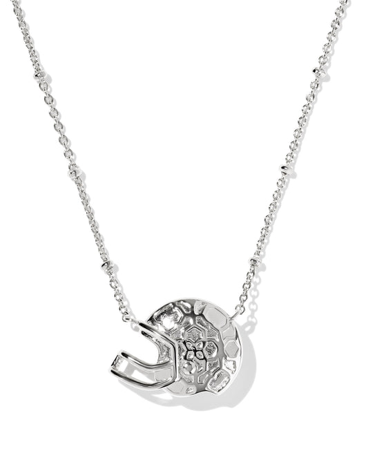 Kendra Scott FOOTBALL HELMET SHORT PENDANT NECKLACE SILVER IVORY MOTHER OF PEARL (Copy)