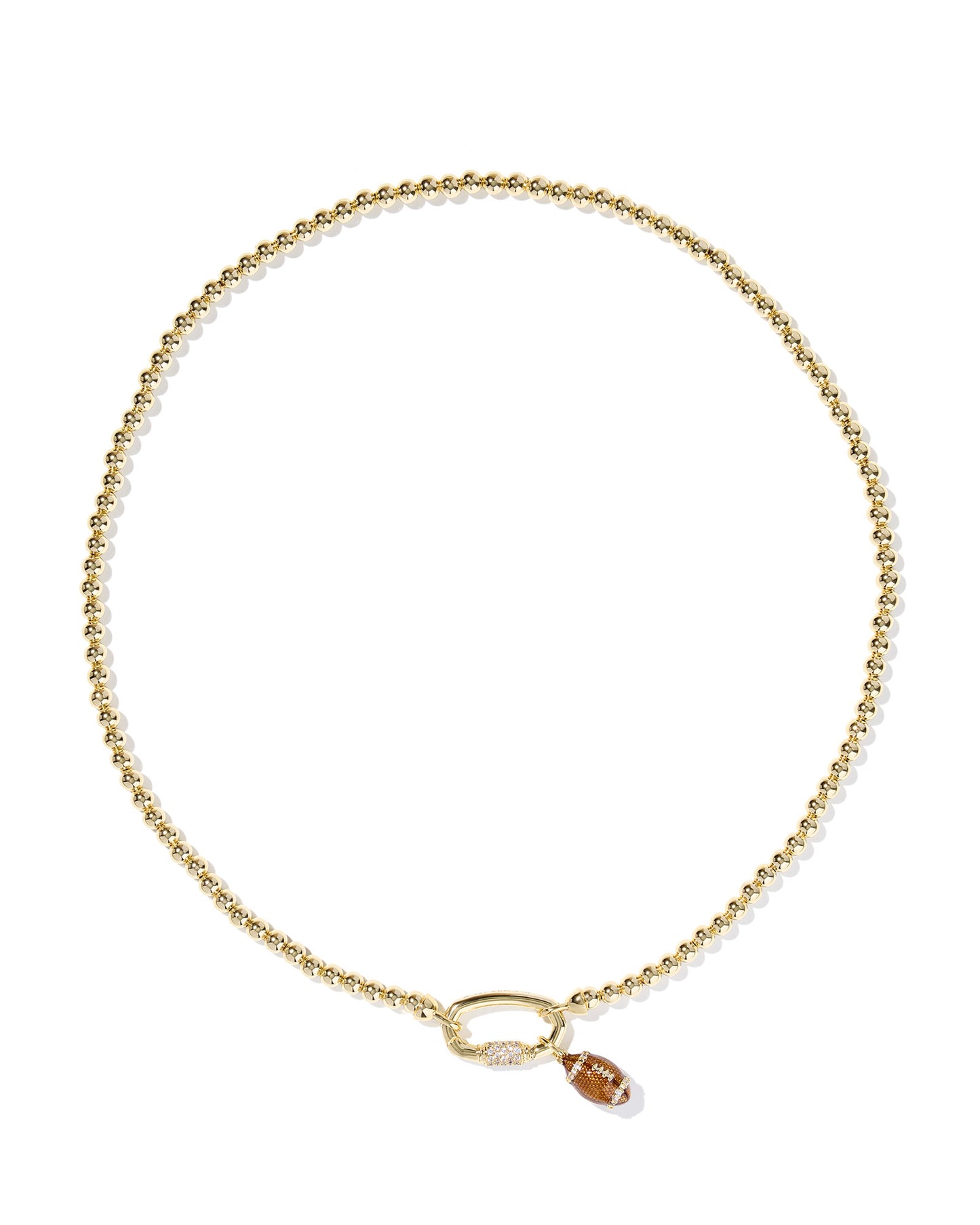 Kendra Scott FOOTBALL METAL STRAND NECKLACE (GOLD or SILVER)