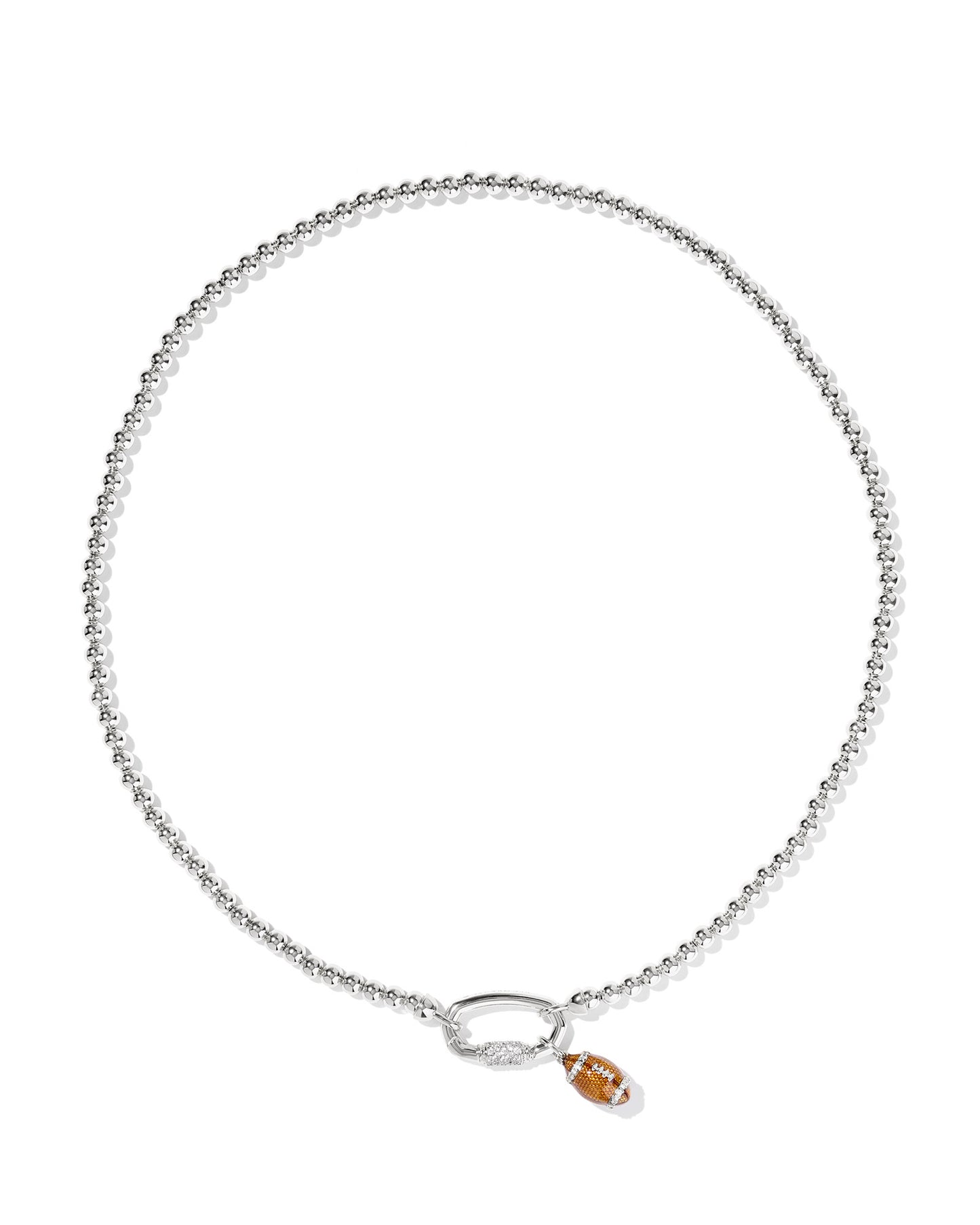 Kendra Scott FOOTBALL METAL STRAND NECKLACE (GOLD or SILVER)
