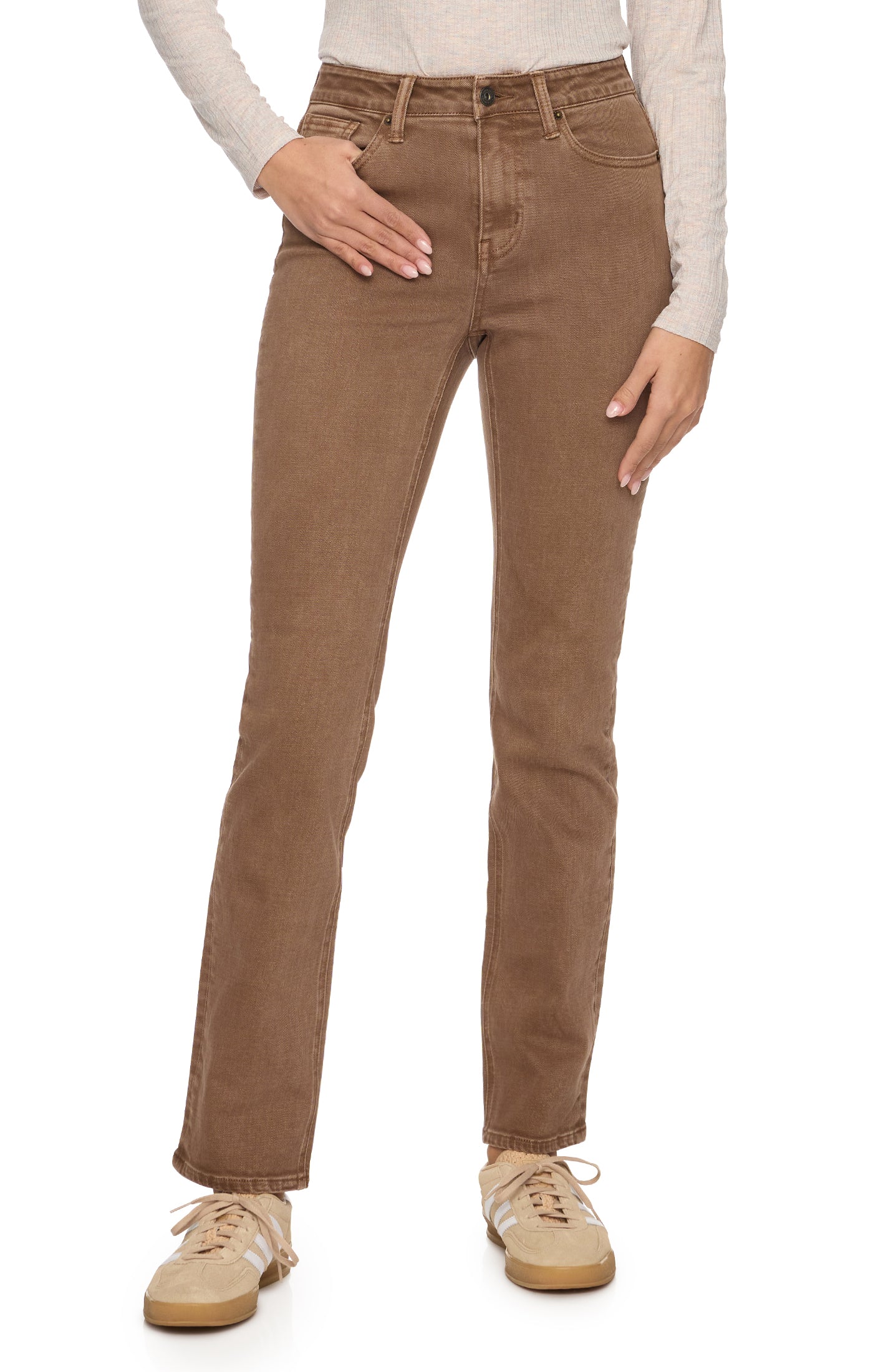 Flag & Anthem ALDIE HIGH RISE STRAIGHT WESTERN VERSION Brown
