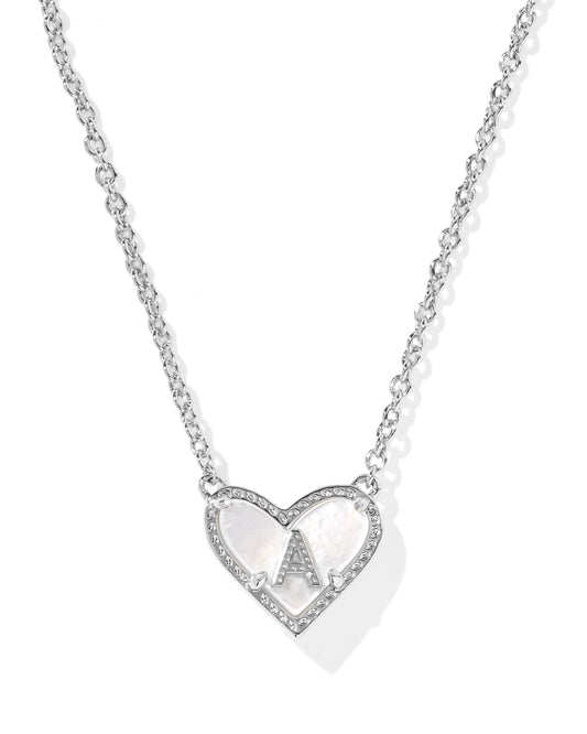 Kendra Scott Heart Letter Short Pendant Necklace