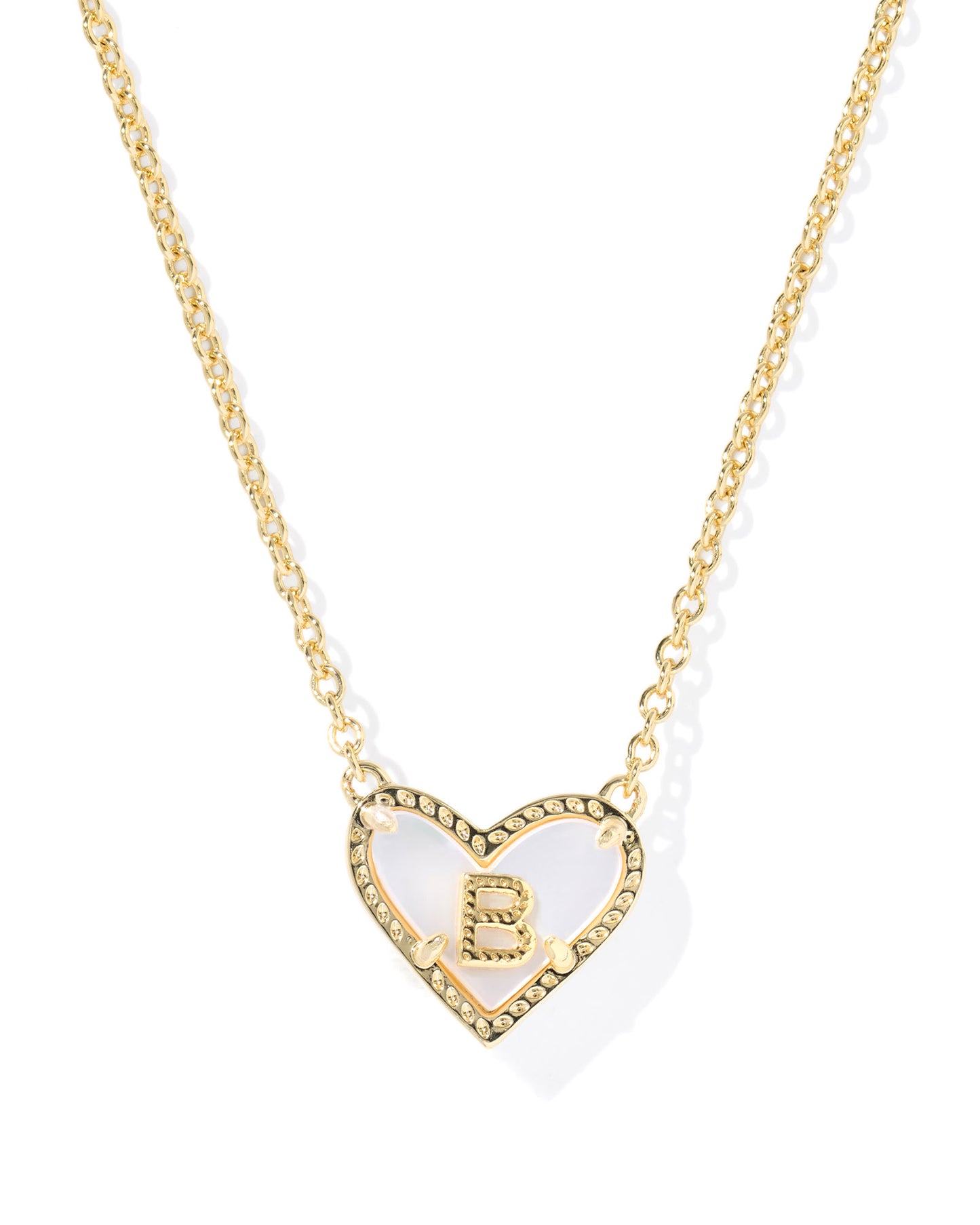Kendra Scott Heart Letter Short Pendant Necklace