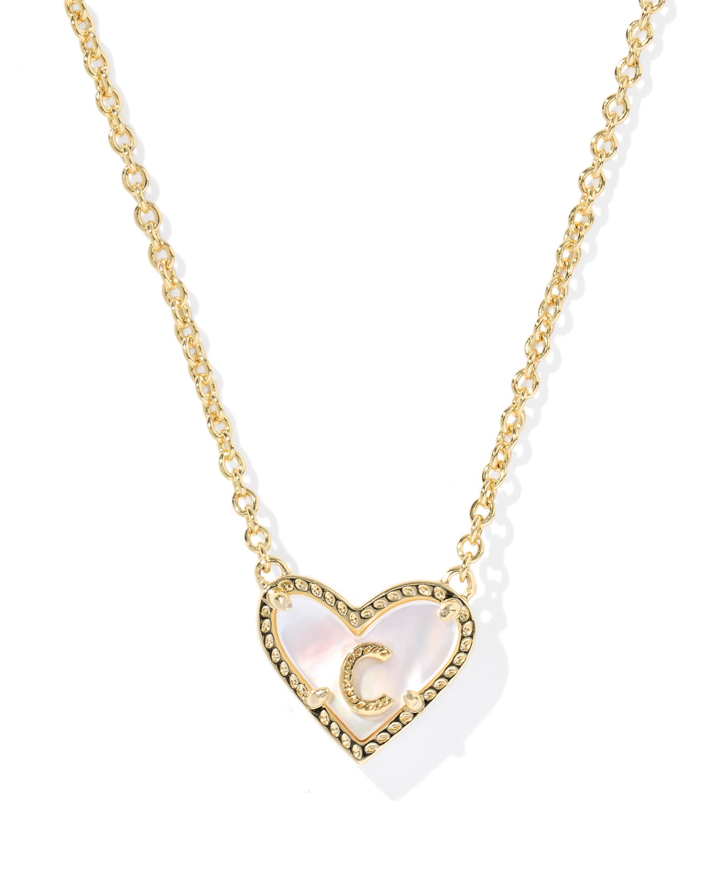 Kendra Scott Heart Letter Short Pendant Necklace