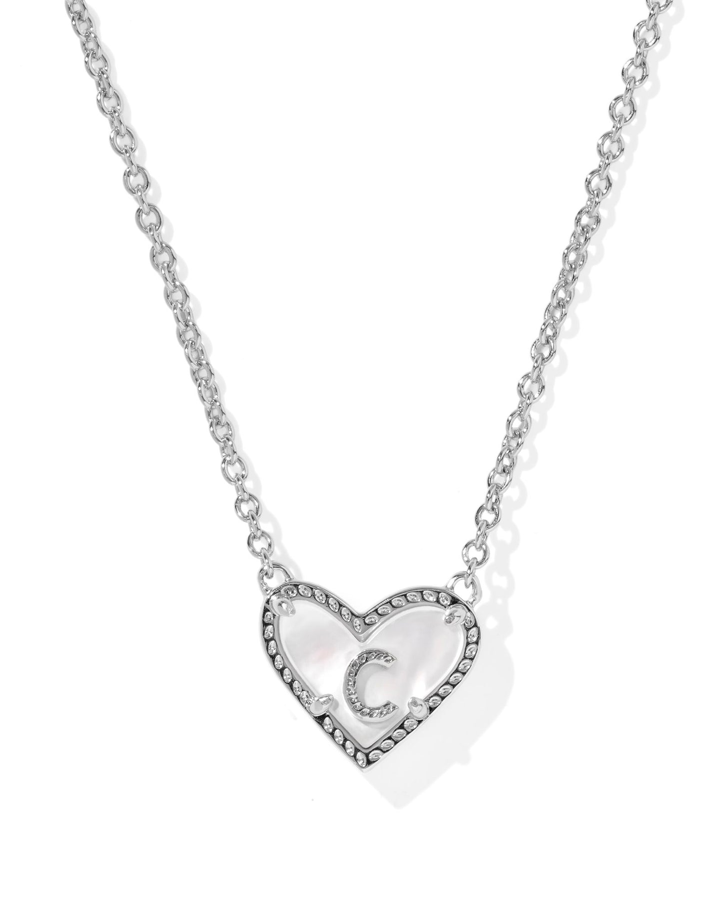 Kendra Scott Heart Letter Short Pendant Necklace
