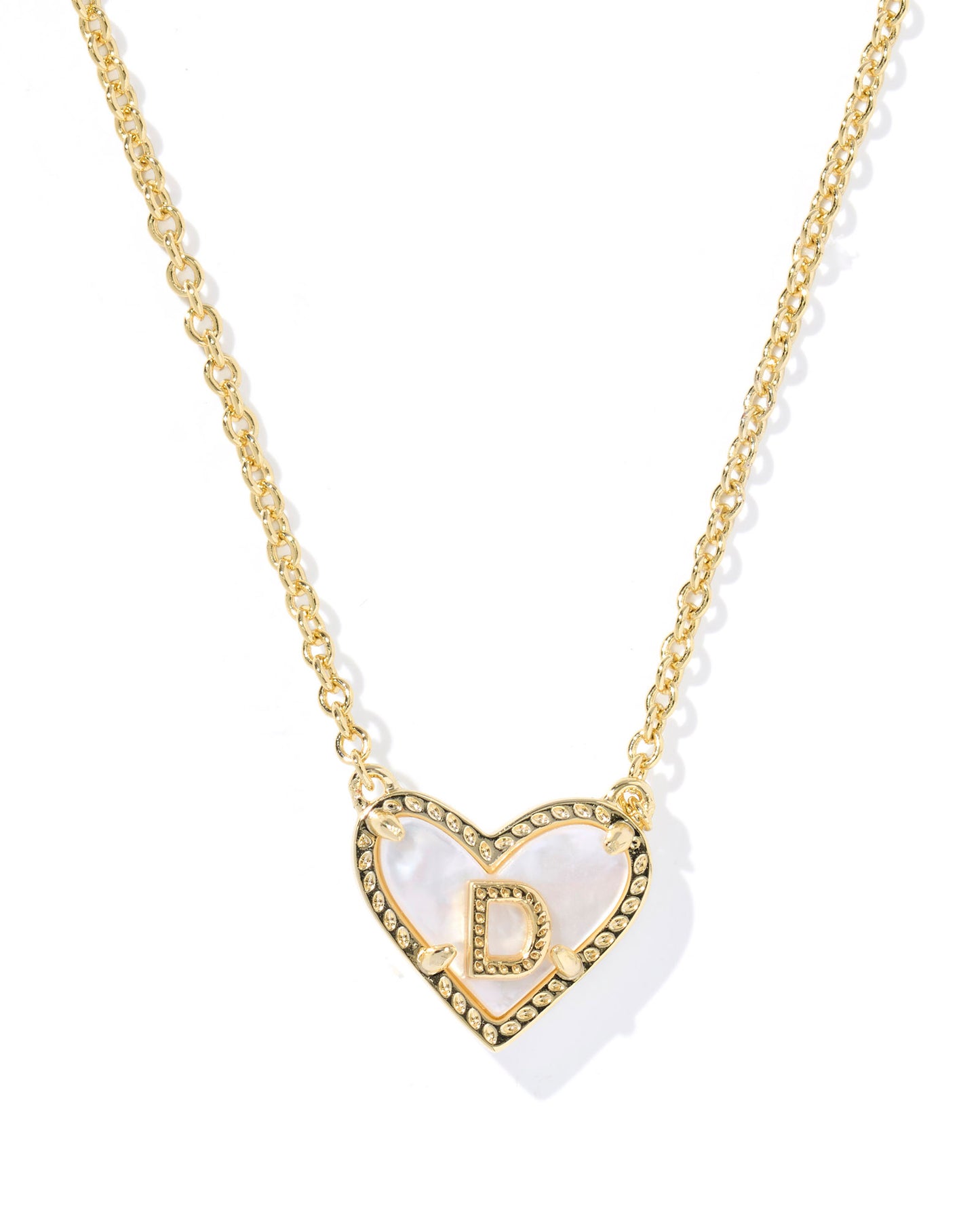 Kendra Scott Heart Letter Short Pendant Necklace