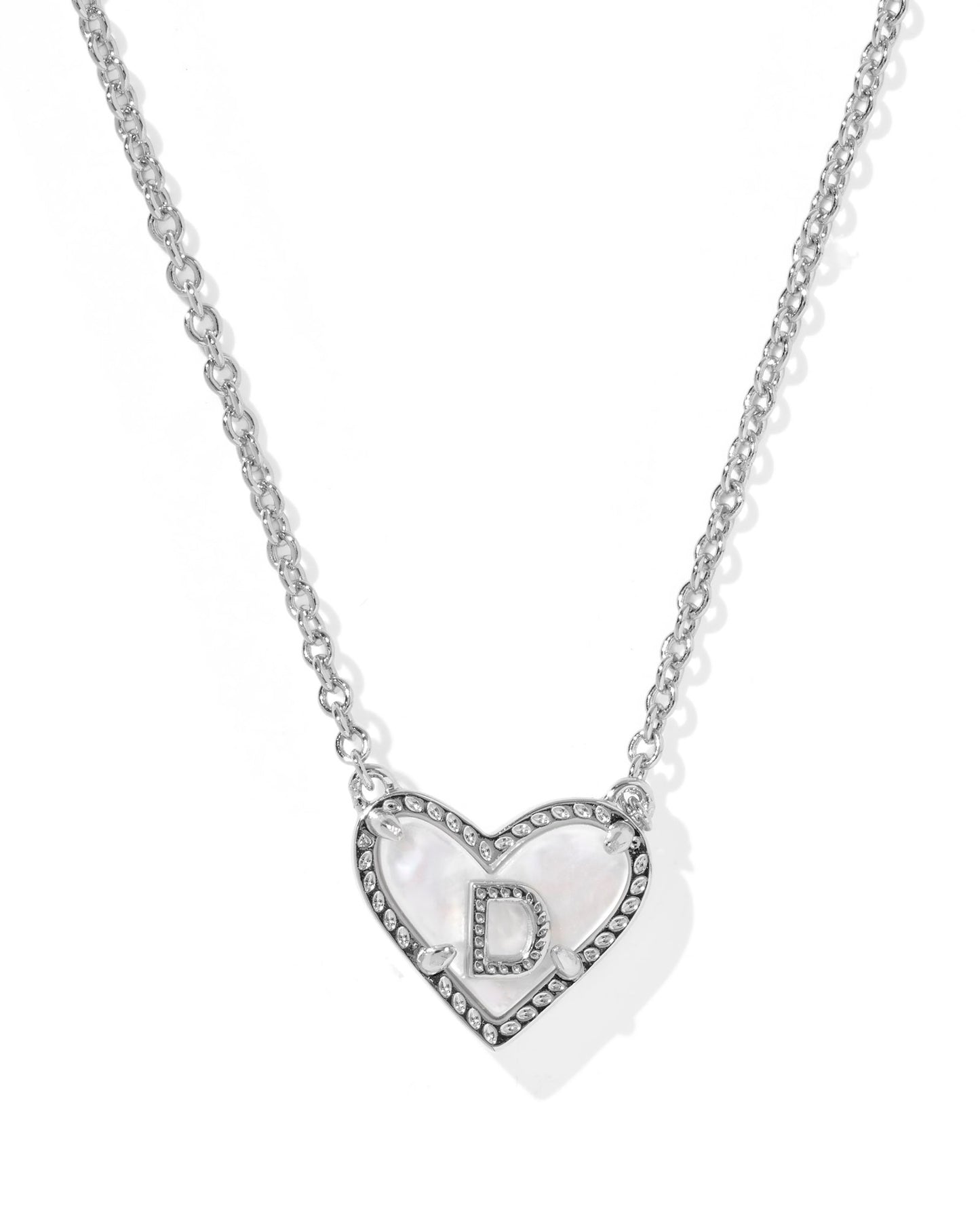 Kendra Scott Heart Letter Short Pendant Necklace