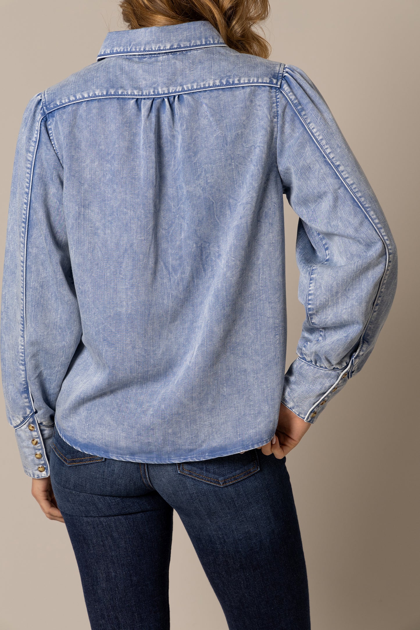 Kimes Ranch Mae Embroidered Denim Top