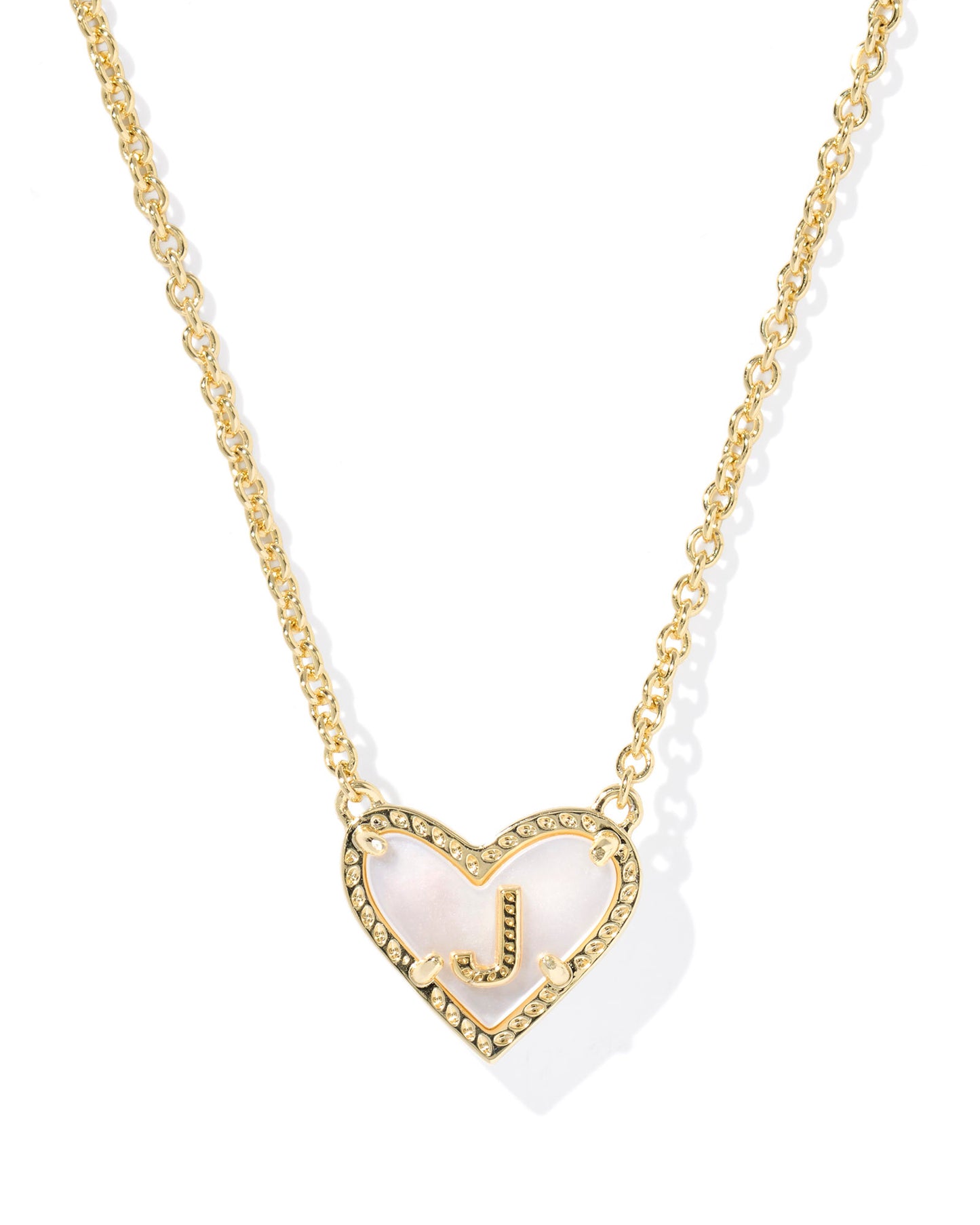 Kendra Scott Heart Letter Short Pendant Necklace