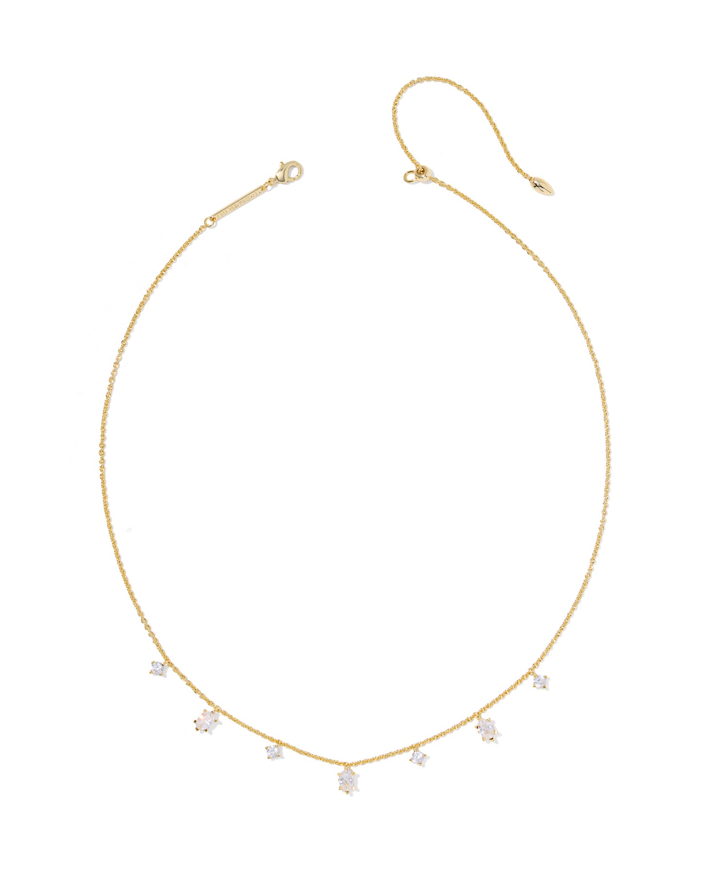 Kendra Scott CAILIN DELICATE STRAND NECKLACE GOLD WHITE CZ