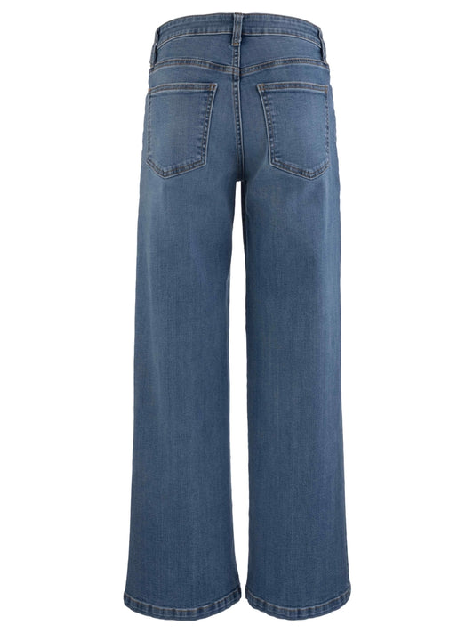 KUT from the KLOTH JEAN HIGH RISE WIDE FRONT SEAM PATCH FRONT POCKETSKTS