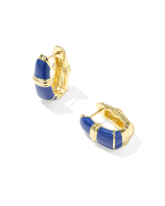 Kendra Scott COURTNEY ENAMELGOLD HUGGIE EARRINGS