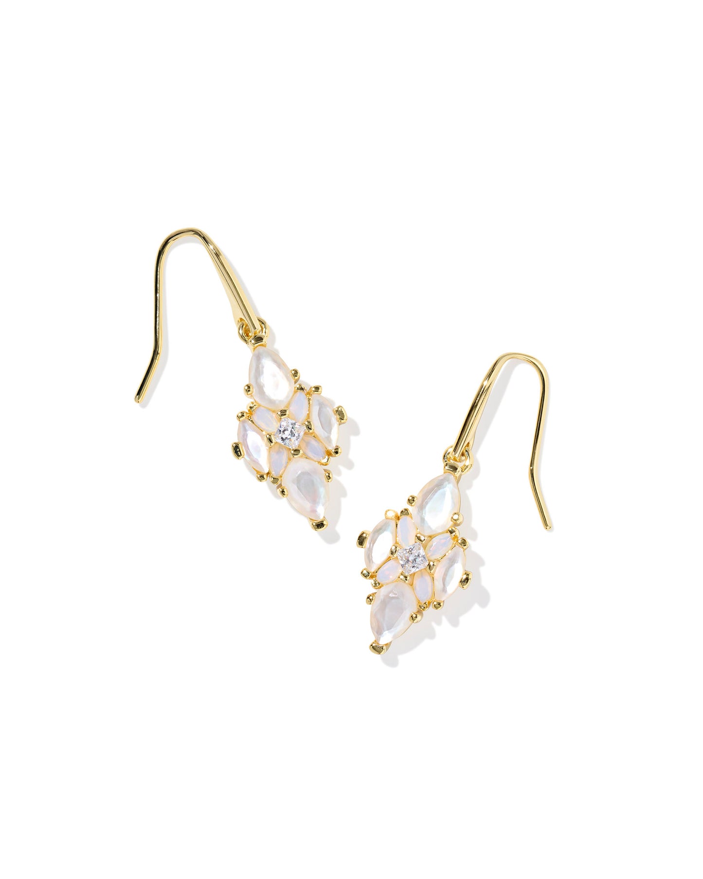Kendra Scott ABBIE CRYSTAL DROP EARRINGS Gold Neutral Mix