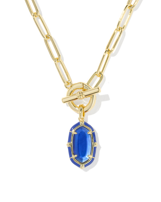 KENDRA SCOTT ELISA GOLD ENAMEL LINK AND CHAIN NECKLACE