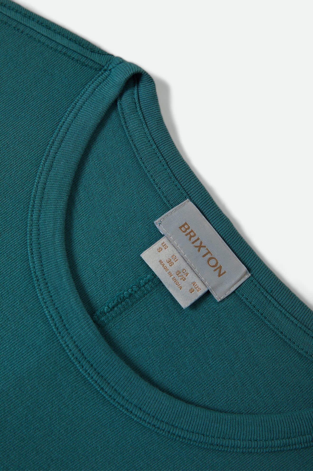 Brixton Washed Mediterranean Teal CAREFREE ORGANIC GARMENT DYE PERFECT T-SHIRT