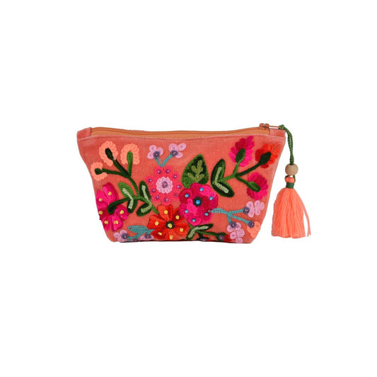ALLURE POUCH With FLORAL EMBROIDERY (more colors)