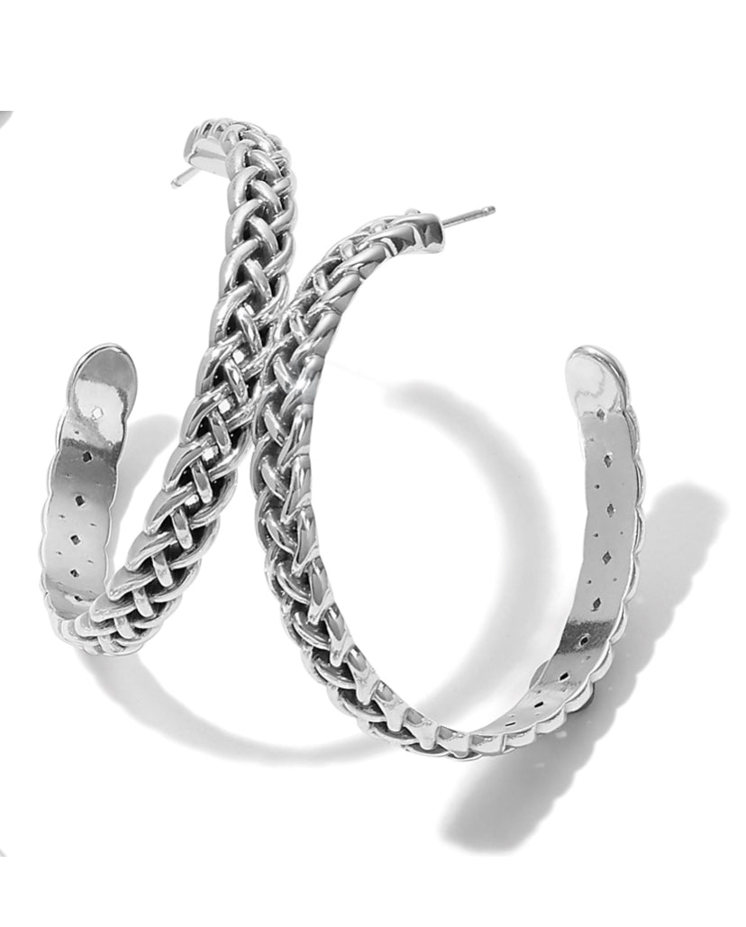 Interlok Braid Large Hoop Earrings