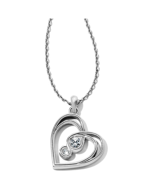 Infinity Sparkle Petite Heart Necklace