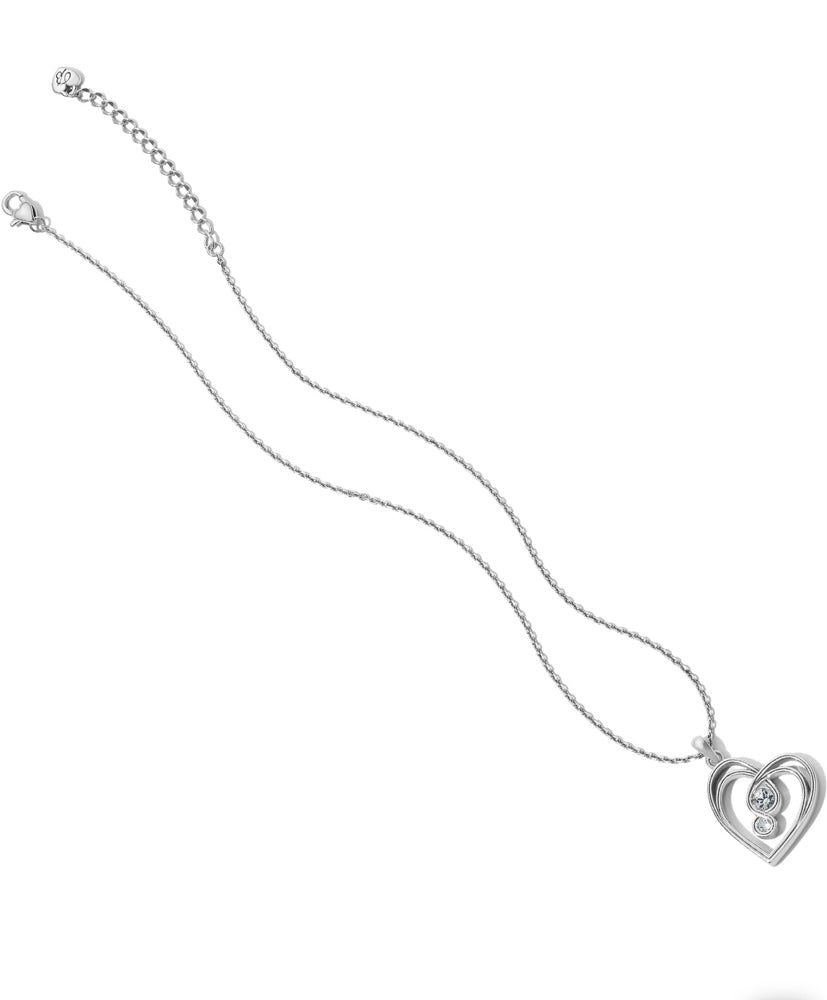Infinity Sparkle Petite Heart Necklace
