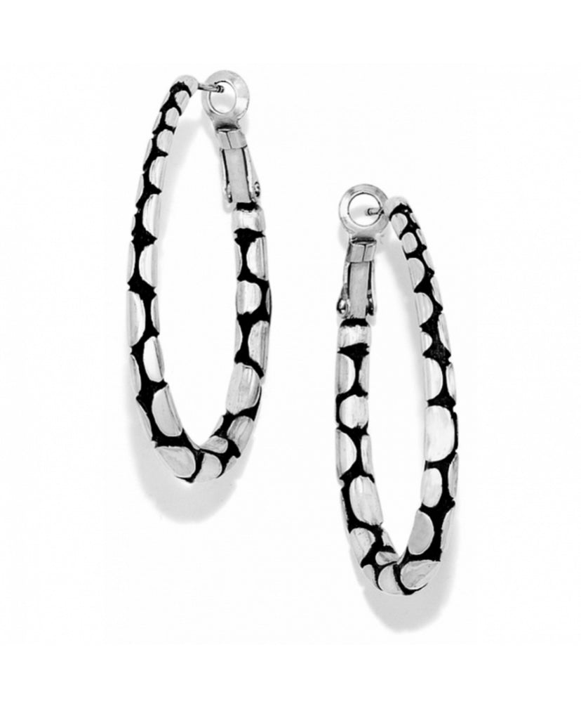 Pebble Oval Hoop Earrings