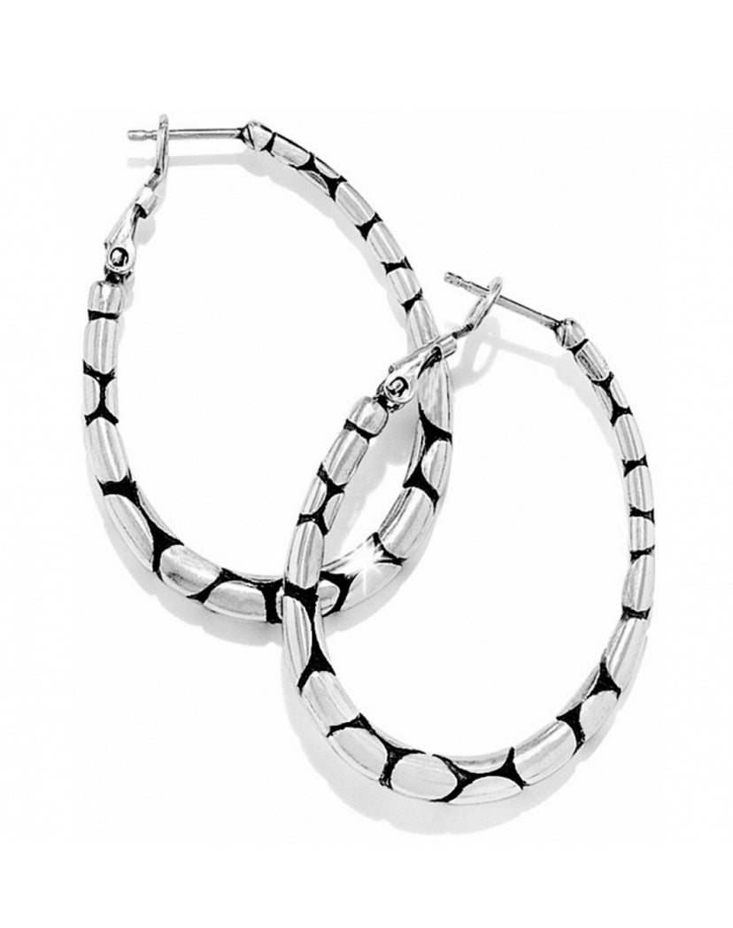 Pebble Oval Hoop Earrings