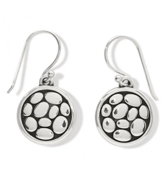 Pebble Round Reversible French Wire Earrings