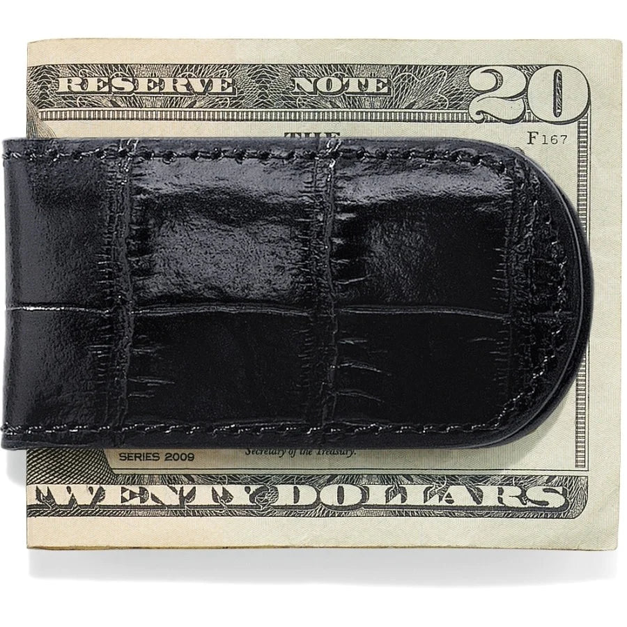 Black Croco Money Clip