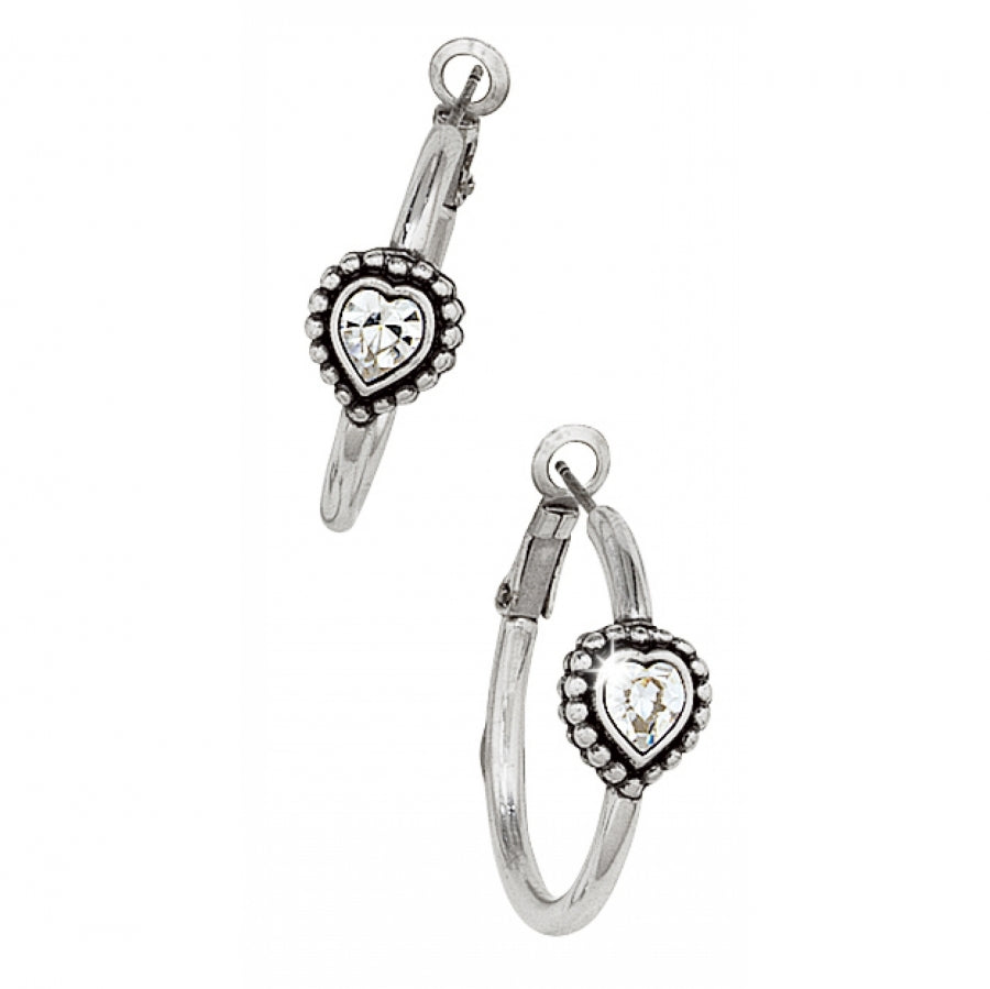 Brighton Shimmer Heart Small Hoop Earrings