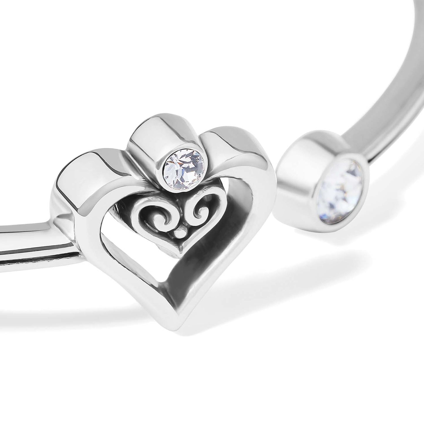 Brighton Alcazar Duet Heart Open Hinged Bangle