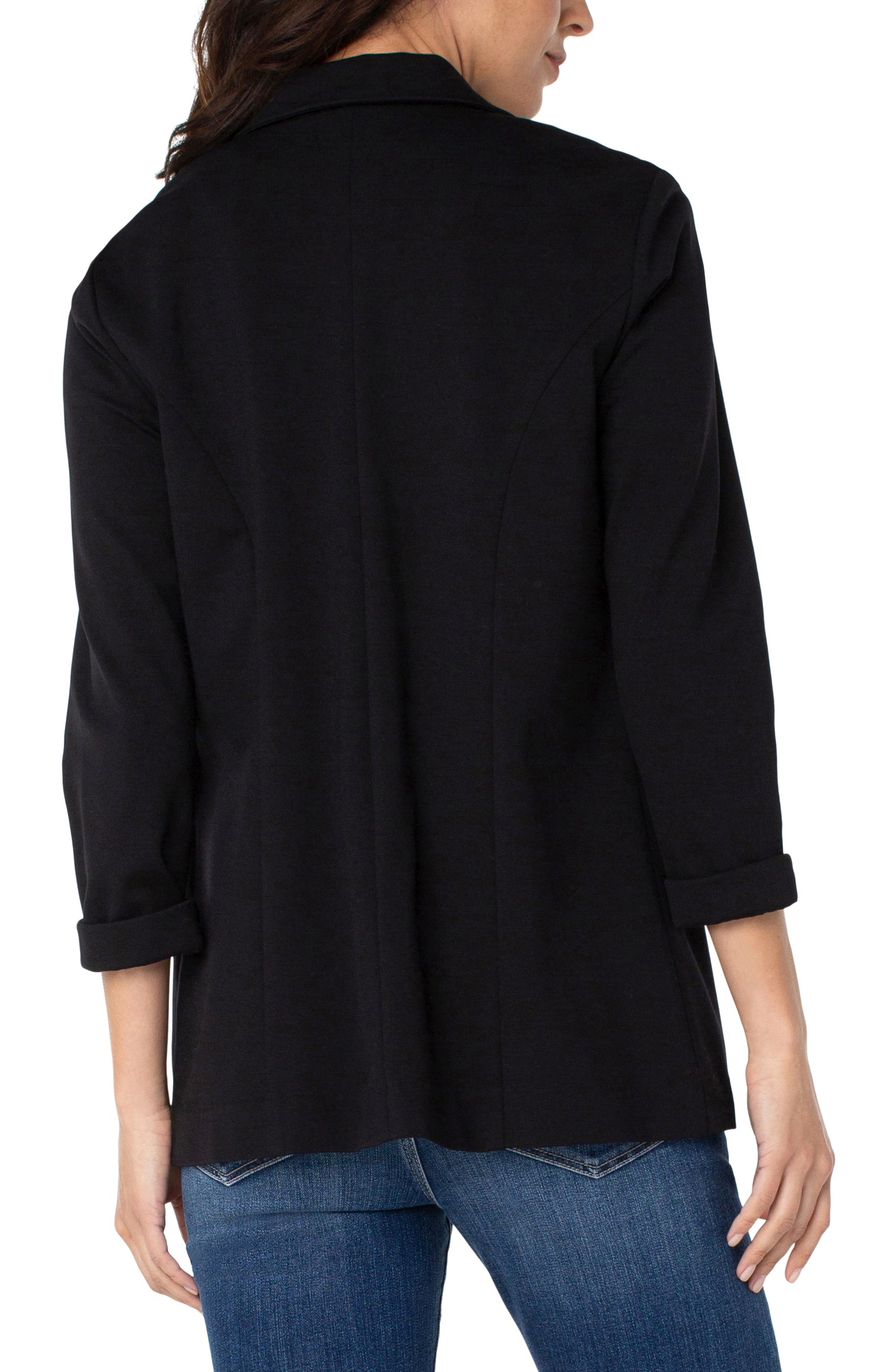 Liverpool Boyfriend Blazer with Princess Darts - Black