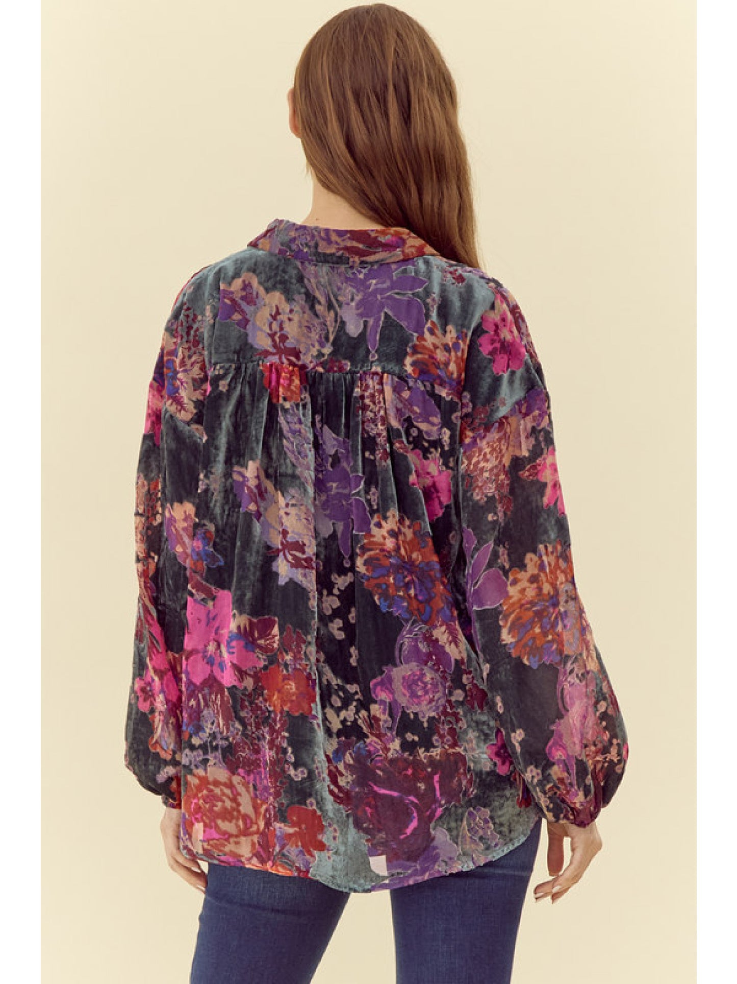 Lexi Floral Velvet Top