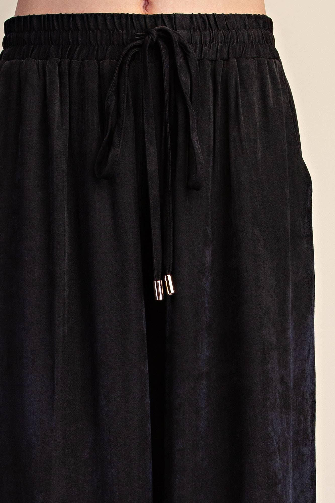 Drawstring Wide Leg Pants