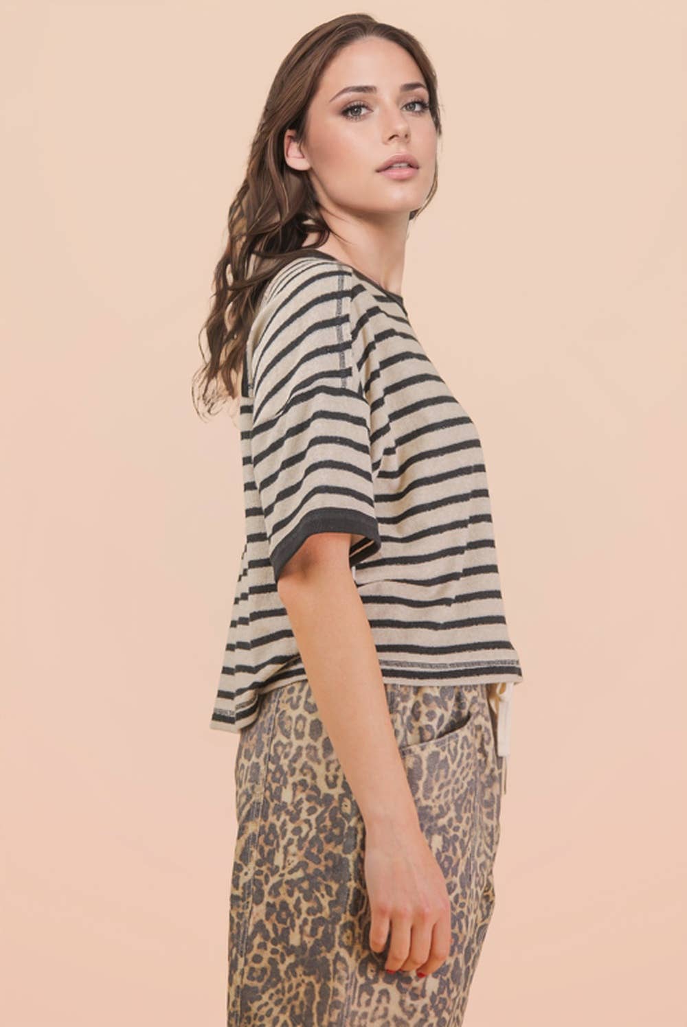 Oversized Stripe Casual Comfy Knit Top