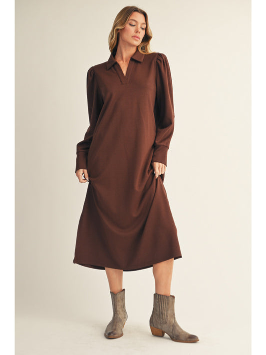 Umber Knit Colored Dress
