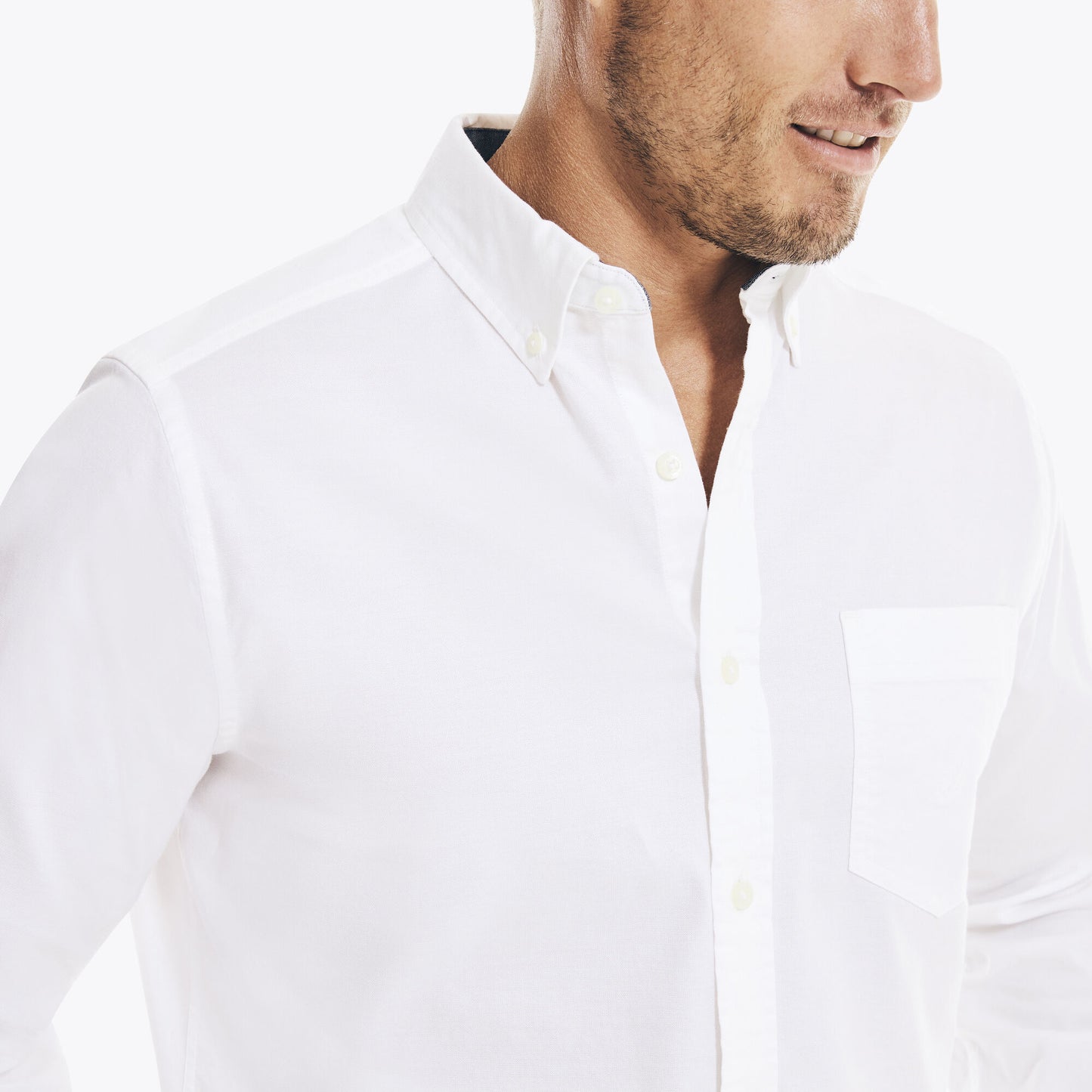 Nautica Poplin White Button Up